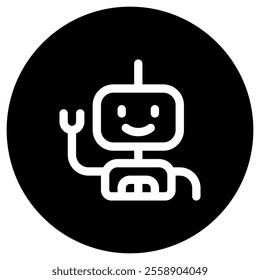 Editable bot, robot, android vector icon. AI technology, artificial intelligence, computer. Part of a big icon set family. Perfect for web and app interfaces, presentations, infographics, etc