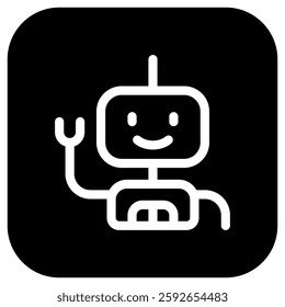 Editable bot, robot, android vector icon. AI technology, artificial intelligence, computer. Part of a big icon set family. Perfect for web and app interfaces, presentations, infographics, etc