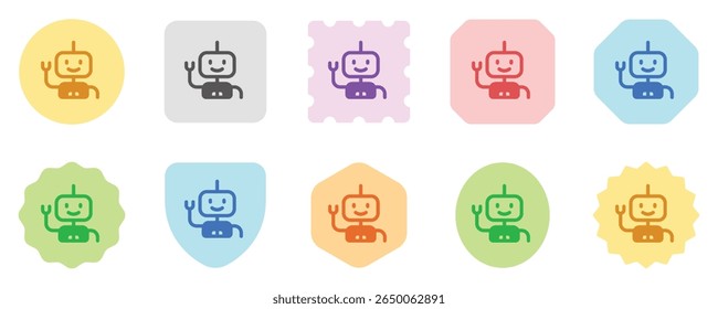 Bot editável, robô, ícone de vetor android. Tecnologia de IA, inteligência artificial, computador. Parte de uma grande família de conjuntos de ícones. Perfeito para interfaces web e app, apresentações, infográficos, etc