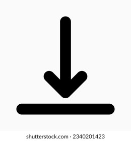 Editable bottom alignment vector icon. Part of a big icon set family. Perfect for web and app interfaces, presentations, infographics, etc