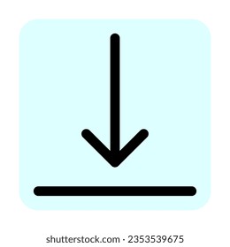 Editable bottom alignment vector icon. Part of a big icon set family. Perfect for web and app interfaces, presentations, infographics, etc