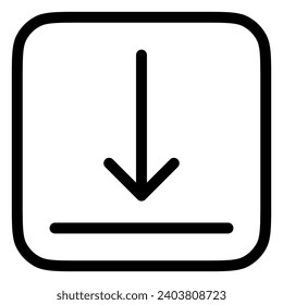 Editable bottom alignment vector icon. Part of a big icon set family. Perfect for web and app interfaces, presentations, infographics, etc