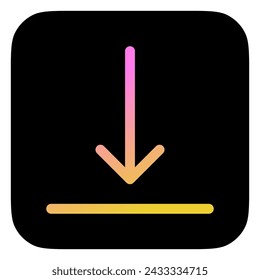 Editable bottom alignment vector icon. Part of a big icon set family. Perfect for web and app interfaces, presentations, infographics, etc