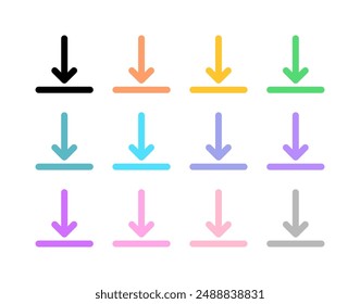 Editable bottom alignment vector icon. Part of a big icon set family. Perfect for web and app interfaces, presentations, infographics, etc