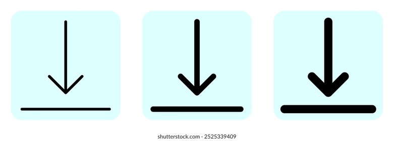 Ícone de vetor de alinhamento inferior editável. Parte de uma grande família de conjuntos de ícones. Perfeito para interfaces web e app, apresentações, infográficos, etc