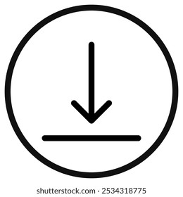 Editable bottom alignment vector icon. Part of a big icon set family. Perfect for web and app interfaces, presentations, infographics, etc