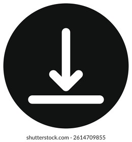 Editable bottom alignment vector icon. Part of a big icon set family. Perfect for web and app interfaces, presentations, infographics, etc