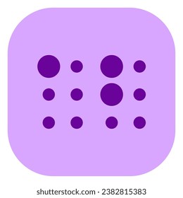 Editable braille vector icon. Part of a big icon set family. Perfect for web and app interfaces, presentations, infographics, etc