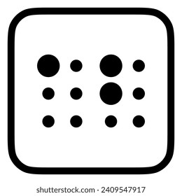 Editable braille vector icon. Part of a big icon set family. Perfect for web and app interfaces, presentations, infographics, etc