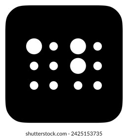 Editable braille vector icon. Part of a big icon set family. Perfect for web and app interfaces, presentations, infographics, etc