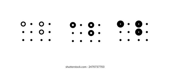 Editable braille vector icon. Part of a big icon set family. Perfect for web and app interfaces, presentations, infographics, etc
