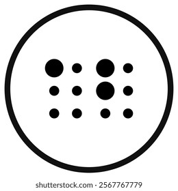 Editable braille vector icon. Part of a big icon set family. Perfect for web and app interfaces, presentations, infographics, etc