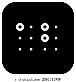 Editable braille vector icon. Part of a big icon set family. Perfect for web and app interfaces, presentations, infographics, etc
