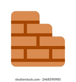 Editierbarer Ziegel, Maurerwand, Vektorgrafik-Ikone. Bau, Werkzeuge, Industrie. Teil einer großen Icon-Set-Familie. Ideal für Web- und App-Interfaces, Präsentationen, Infografiken usw
