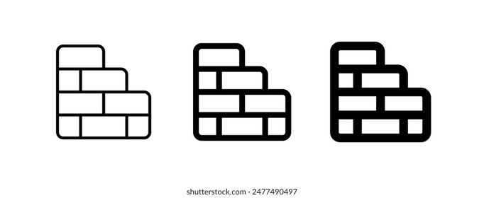 Editable brick, mason wall, building vector icon. Construction, tools, industry. Part of a big icon set family. Perfect for web and app interfaces, presentations, infographics, etc