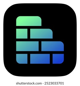 Ladrillo editable, pared de albañil, icono de Vector de construcción. Construcción, herramientas, industria. Parte de una gran familia de iconos. Perfecto para interfaces de Web y App, presentaciones, infografías, etc