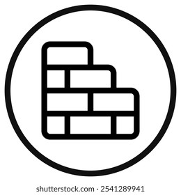 Editable brick, mason wall, building vector icon. Construction, tools, industry. Part of a big icon set family. Perfect for web and app interfaces, presentations, infographics, etc