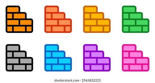 Editable brick, mason wall, building vector icon. Construction, tools, industry. Part of a big icon set family. Perfect for web and app interfaces, presentations, infographics, etc