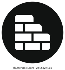 Editable brick, mason wall, building vector icon. Construction, tools, industry. Part of a big icon set family. Perfect for web and app interfaces, presentations, infographics, etc