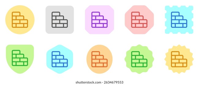 Editable brick, mason wall, building vector icon. Construction, tools, industry. Part of a big icon set family. Perfect for web and app interfaces, presentations, infographics, etc