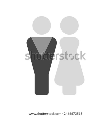 Editable bride and groom, wedding, couple vector icon. Wedding, valentine, love, celebration. Part of a big icon set family. Perfect for web and app interfaces, presentations, infographics, etc