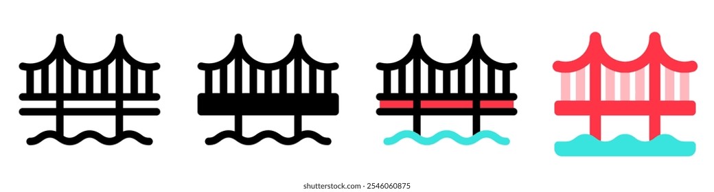 Editable bridge vector icon. Part of a big icon set family. Perfect for web and app interfaces, presentations, infographics, etc