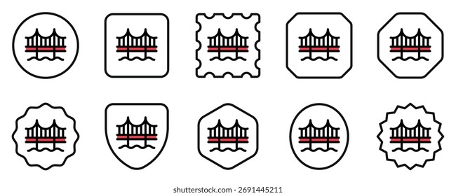 Editable bridge vector icon. Part of a big icon set family. Perfect for web and app interfaces, presentations, infographics, etc