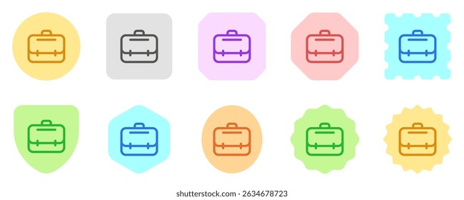 Maleta editável, portfólio, negócios, trabalho, escritório, investimento de trabalho, bolsa, ícone de vetor de mala. Parte de uma grande família de conjuntos de ícones. Perfeito para interfaces web e app, apresentações, infográficos, etc