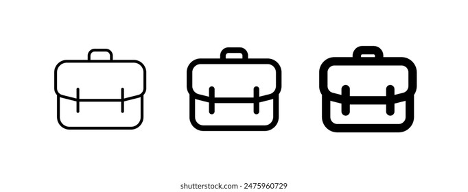 Editable briefcase, suitcase, portfolio vector icon. Business, work, travel. Part of a big icon set family. Perfect for web and app interfaces, presentations, infographics, etc