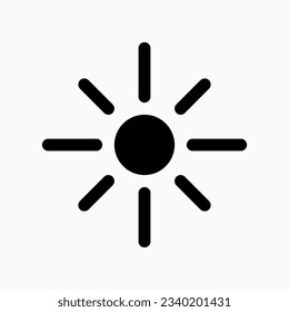 Editable bright sun vector icon. Part of a big icon set family. Perfect for web and app interfaces, presentations, infographics, etc