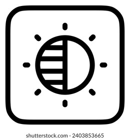 Editable brightness contrast vector icon. Part of a big icon set family. Perfect for web and app interfaces, presentations, infographics, etc