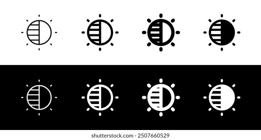 Editable brightness contrast vector icon. Part of a big icon set family. Perfect for web and app interfaces, presentations, infographics, etc