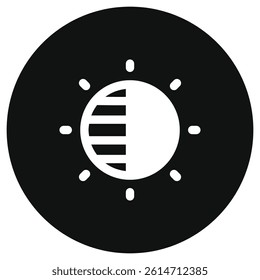 Editable brightness contrast vector icon. Part of a big icon set family. Perfect for web and app interfaces, presentations, infographics, etc