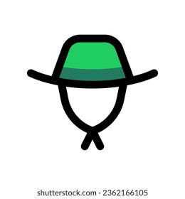 Editable brim hat vector icon. Outdoor, fashion, headwear. Part of a big icon set family. Perfect for web and app interfaces, presentations, infographics, etc