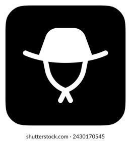 Editable brim hat vector icon. Outdoor, fashion, headwear. Part of a big icon set family. Perfect for web and app interfaces, presentations, infographics, etc