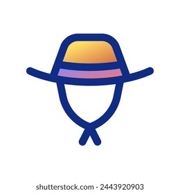 Editable brim hat vector icon. Outdoor, fashion, headwear. Part of a big icon set family. Perfect for web and app interfaces, presentations, infographics, etc