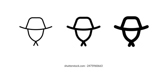 Editable brim hat vector icon. Outdoor, fashion, headwear. Part of a big icon set family. Perfect for web and app interfaces, presentations, infographics, etc