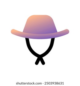 Editable brim hat vector icon. Outdoor, fashion, headwear. Part of a big icon set family. Perfect for web and app interfaces, presentations, infographics, etc