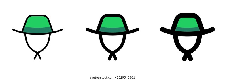 Editable brim hat vector icon. Outdoor, fashion, headwear. Part of a big icon set family. Perfect for web and app interfaces, presentations, infographics, etc