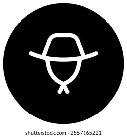 Editable brim hat vector icon. Outdoor, fashion, headwear. Part of a big icon set family. Perfect for web and app interfaces, presentations, infographics, etc