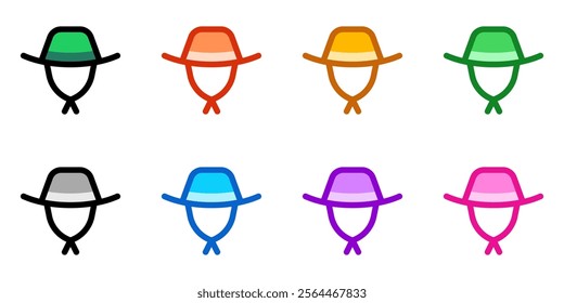 Editable brim hat vector icon. Outdoor, fashion, headwear. Part of a big icon set family. Perfect for web and app interfaces, presentations, infographics, etc