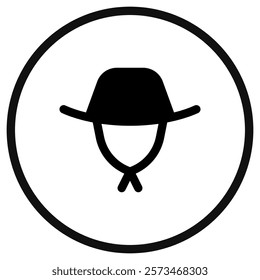 Editable brim hat vector icon. Outdoor, fashion, headwear. Part of a big icon set family. Perfect for web and app interfaces, presentations, infographics, etc