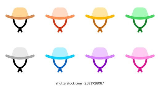 Editable brim hat vector icon. Outdoor, fashion, headwear. Part of a big icon set family. Perfect for web and app interfaces, presentations, infographics, etc