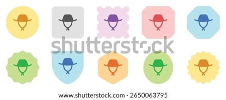 Editable brim hat vector icon. Outdoor, fashion, headwear. Part of a big icon set family. Perfect for web and app interfaces, presentations, infographics, etc