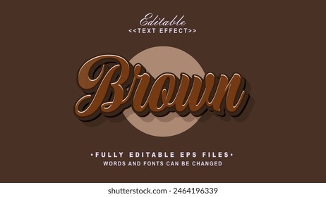 editable brown text effect.typhography logo