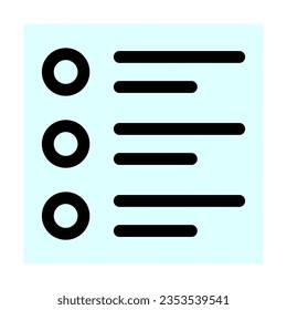 Editable bullet list vector icon. Part of a big icon set family. Perfect for web and app interfaces, presentations, infographics, etc