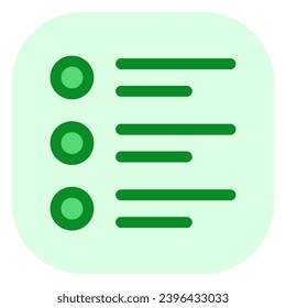 Editable bullet list vector icon. Part of a big icon set family. Perfect for web and app interfaces, presentations, infographics, etc