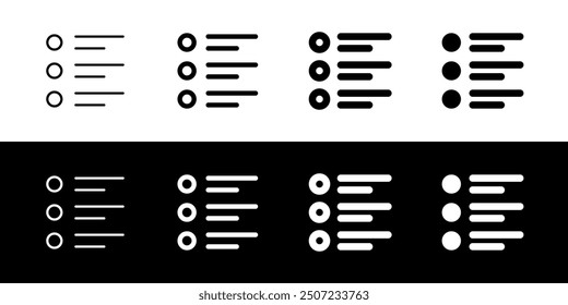 Icono de Vector de lista de viñetas editable. Parte de una gran familia de iconos. Perfecto para interfaces de Web y App, presentaciones, infografías, etc