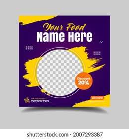Editable burger social media post template, Fast food social media template for restaurant, burger banner or poster, junk food. Super Delicious Burger Flyer Design, Free Delivery