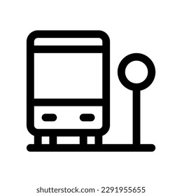 Editable bus stop, parking area vector icon. Part of a big icon set family. Perfect for web and app interfaces, presentations, infographics, etc
